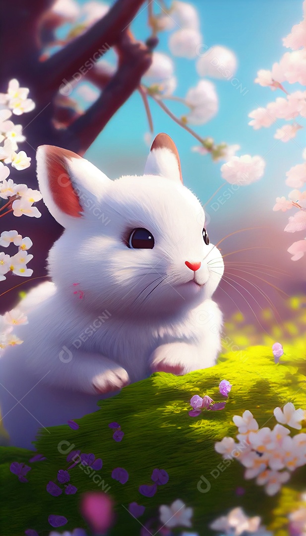 Lindo desenho animado de animal feliz