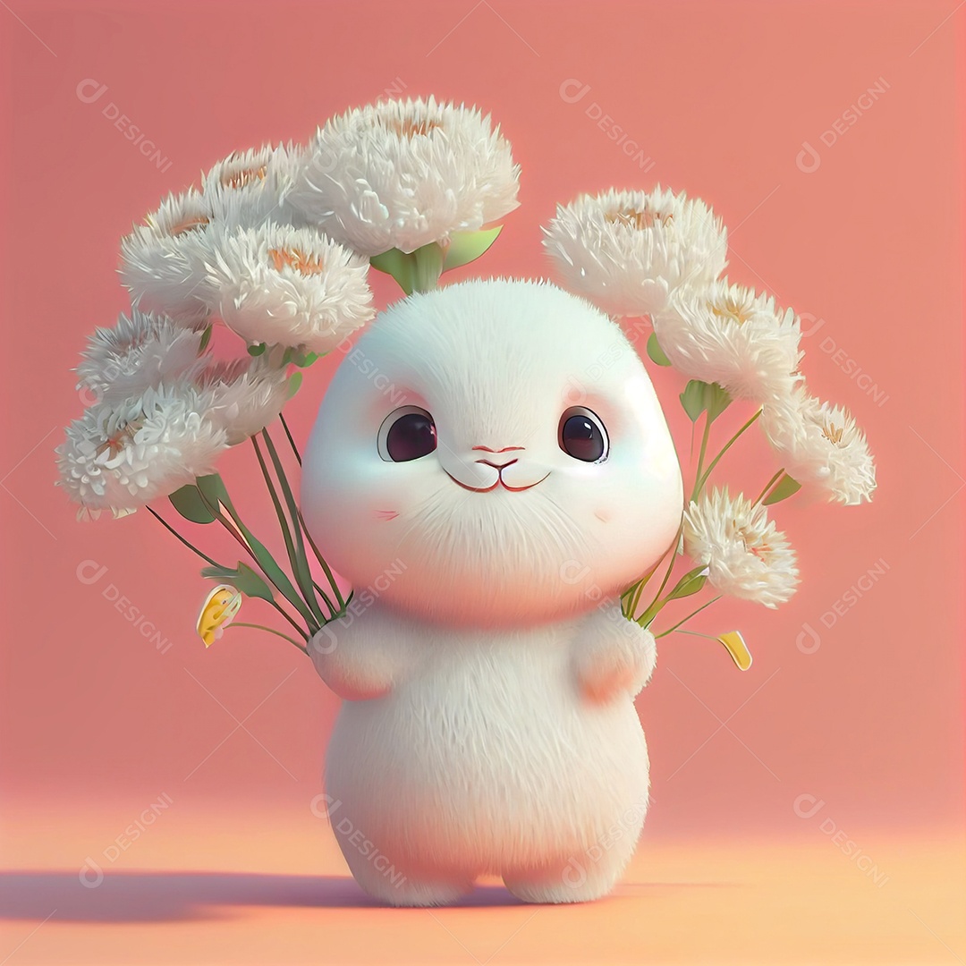 Lindo desenho animado de animal feliz