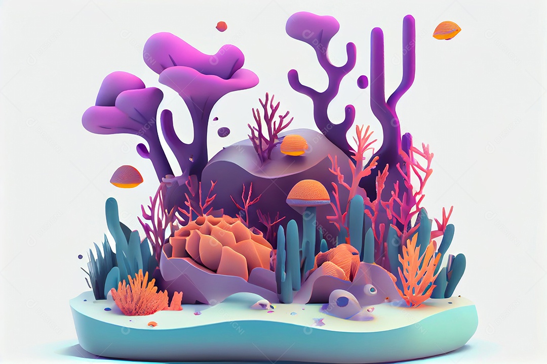 Desenho fundo do mar