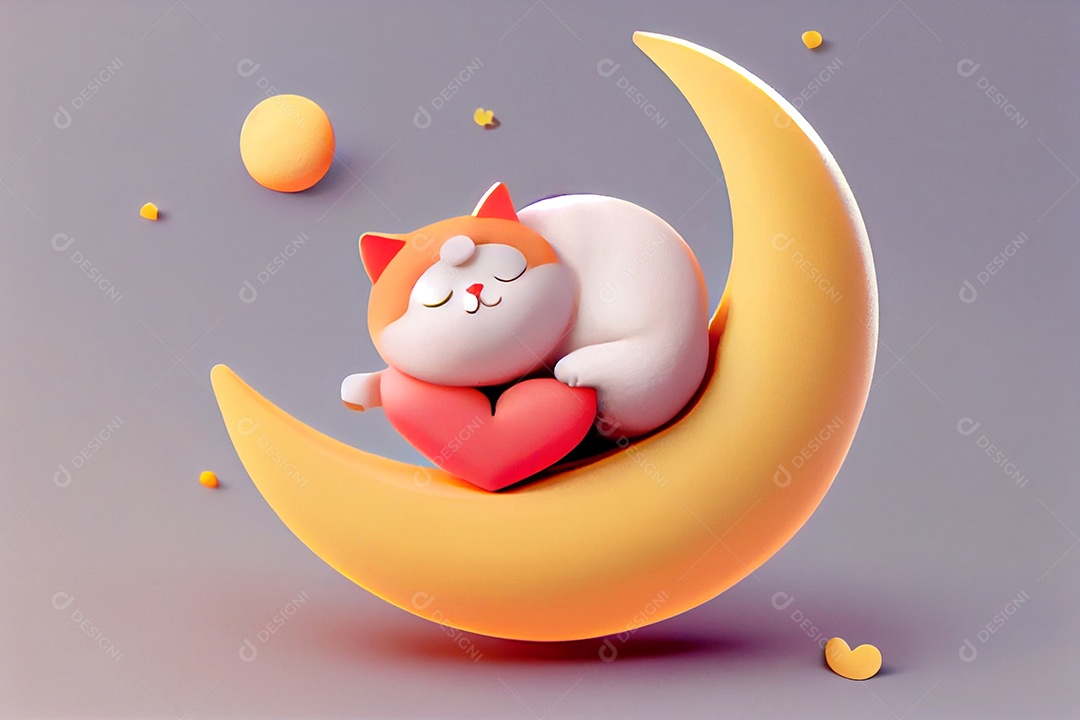 Lindo desenho animado de animal deitado dormindo feliz