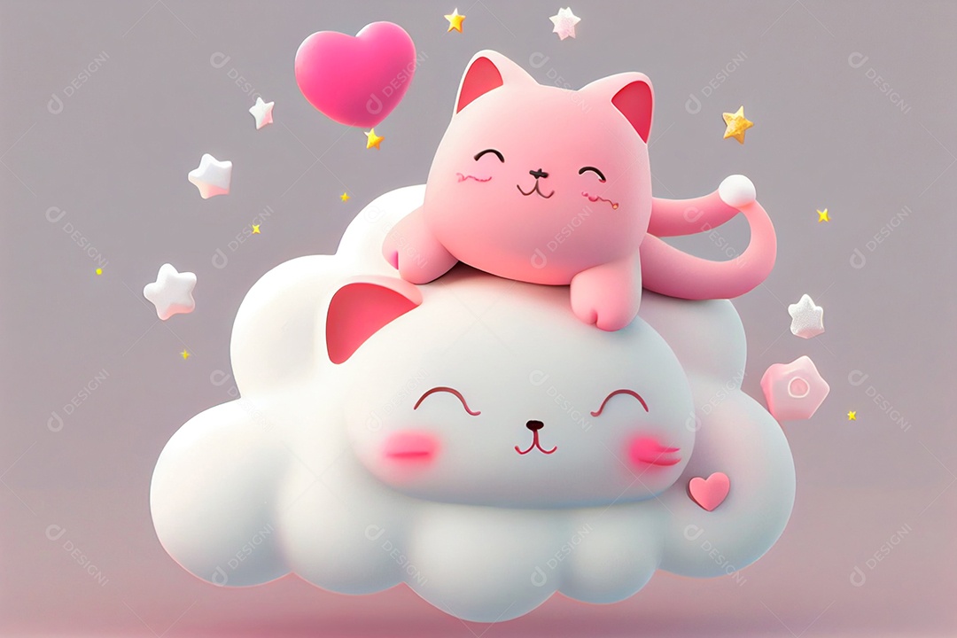 Lindo desenho animado de animal deitado dormindo feliz