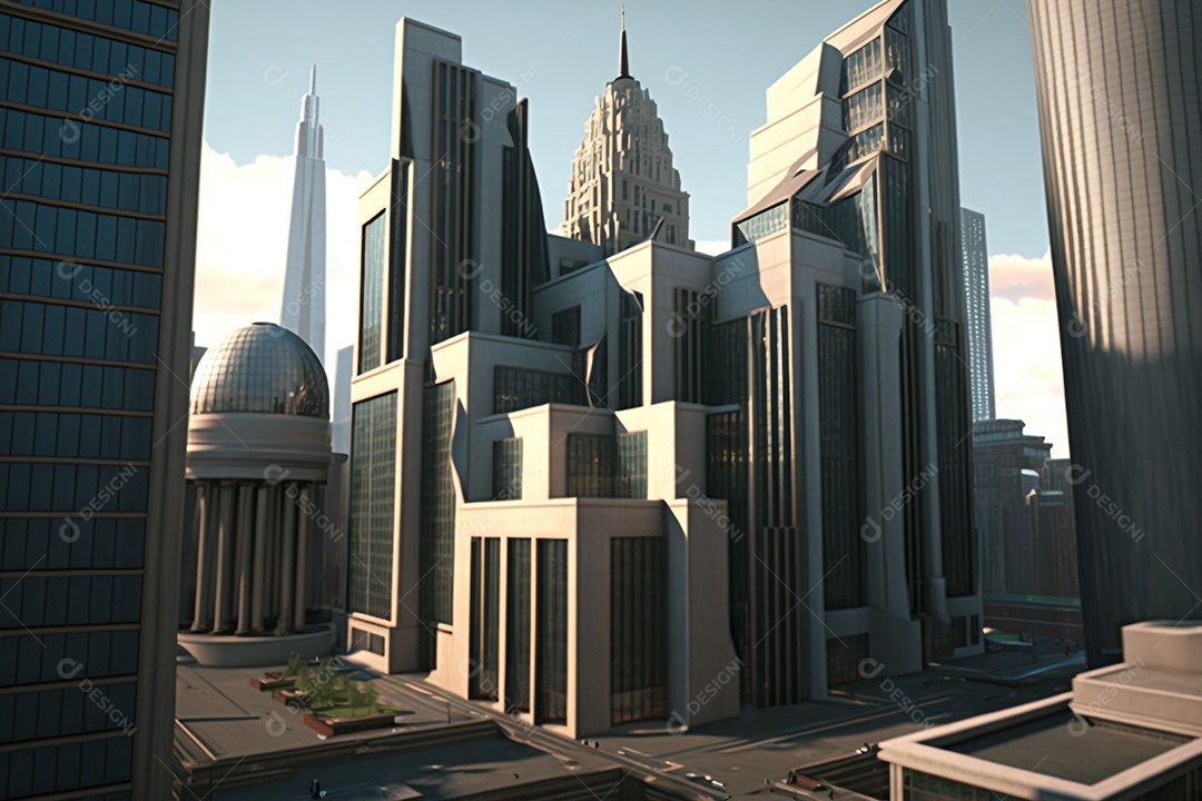 Vista de prédios corporativos