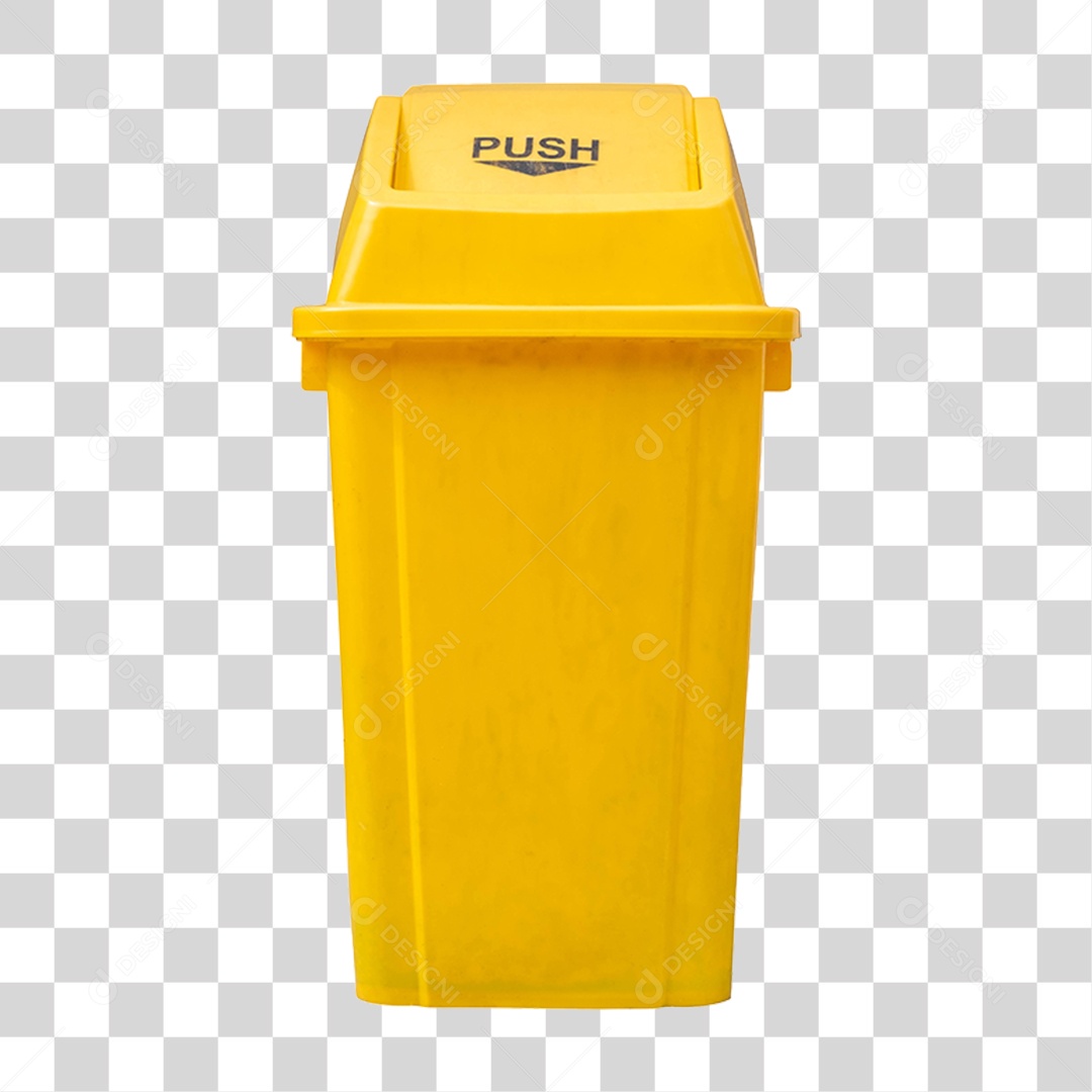 Lixeira Amarela PNG Transparente