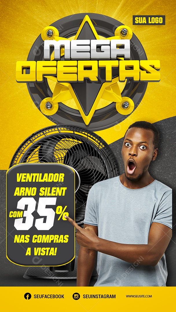 Story Mega Ofertas Venha Conferir Social Media PSD Editável