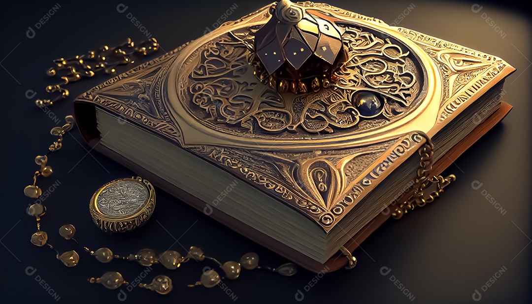 livro islâmico alcorão com rosário Ramadã o tempo sagrado para oração