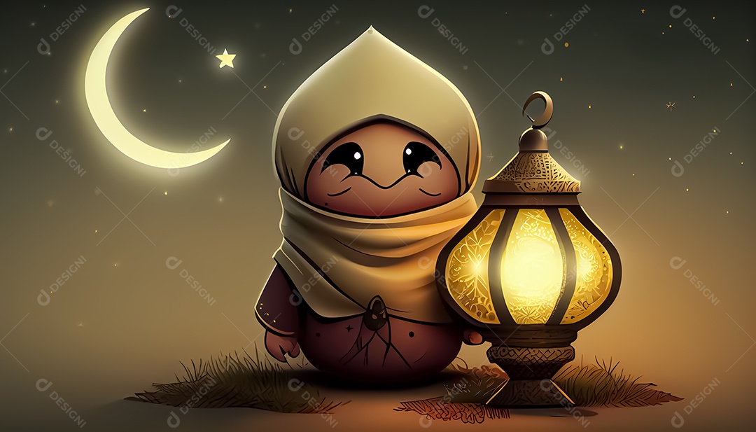 Ramadan Mubarak cartoon Ramadan o tempo sagrado para oração