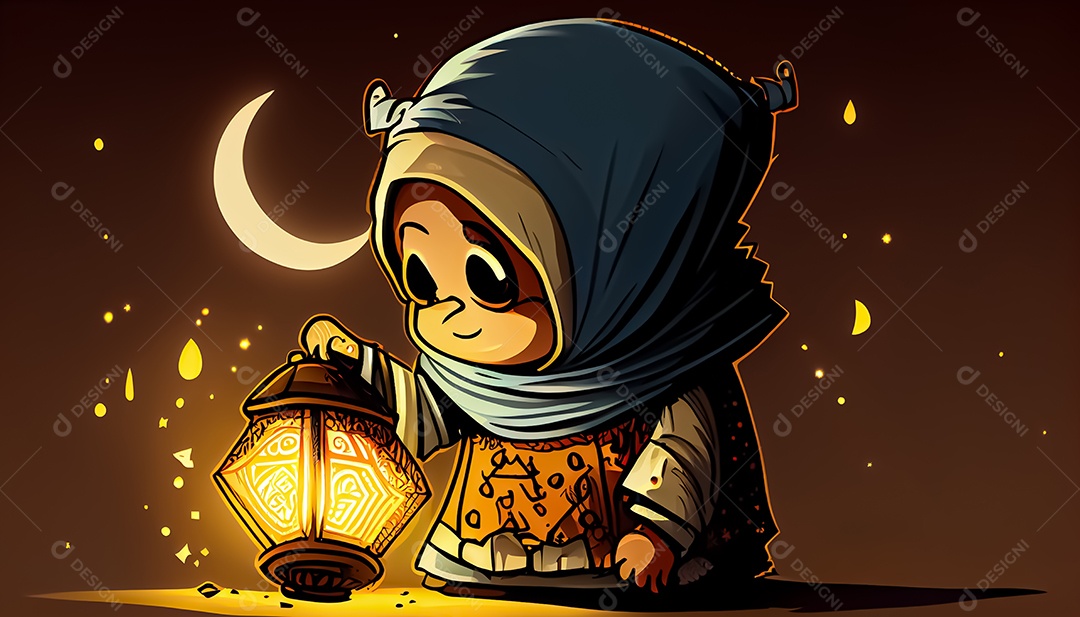 Ramadan Mubarak cartoon Ramadan o tempo sagrado para oração