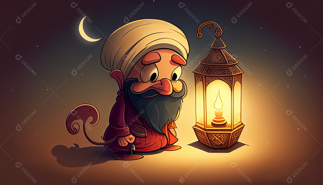 Ramadan Mubarak cartoon Ramadan o tempo sagrado para oração