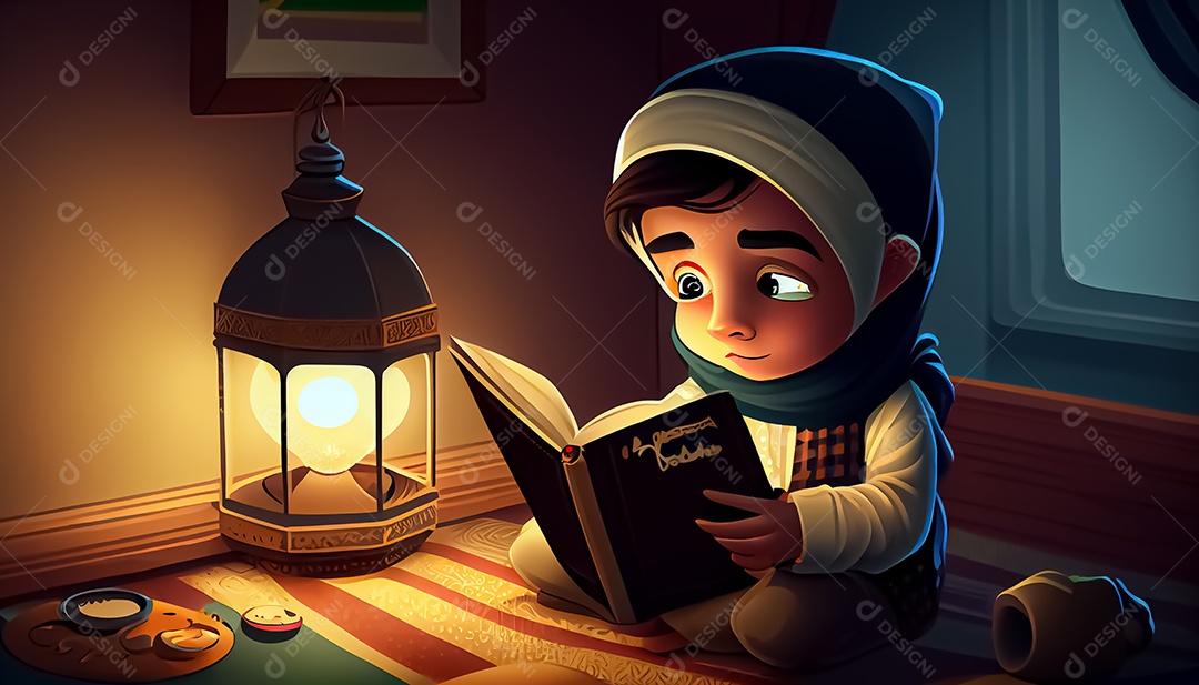 Ramadan Mubarak cartoon Ramadan o tempo sagrado para oração