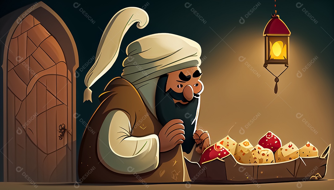 Ramadan Mubarak cartoon Ramadan o tempo sagrado para oração