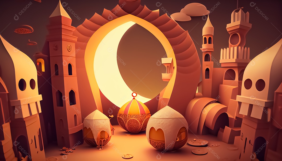 Ramadan Mubarak cartoon Ramadan o tempo sagrado para oração