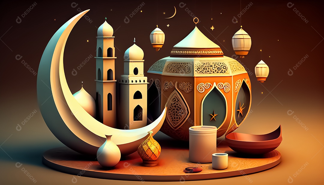 Ramadan Mubarak cartoon Ramadan o tempo sagrado para oração