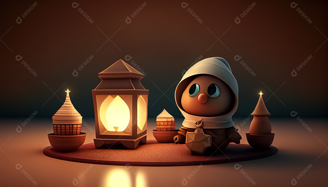 Ramadan Mubarak cartoon Ramadan o tempo sagrado para oração