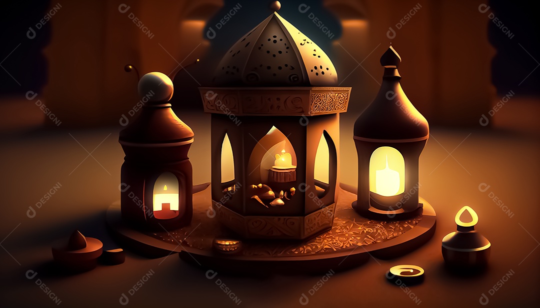 Ramadan Mubarak cartoon Ramadan o tempo sagrado para oração