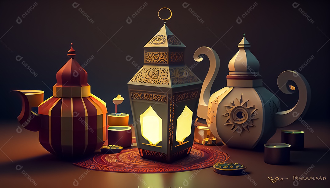 Ramadan Mubarak cartoon Ramadan o tempo sagrado para oração