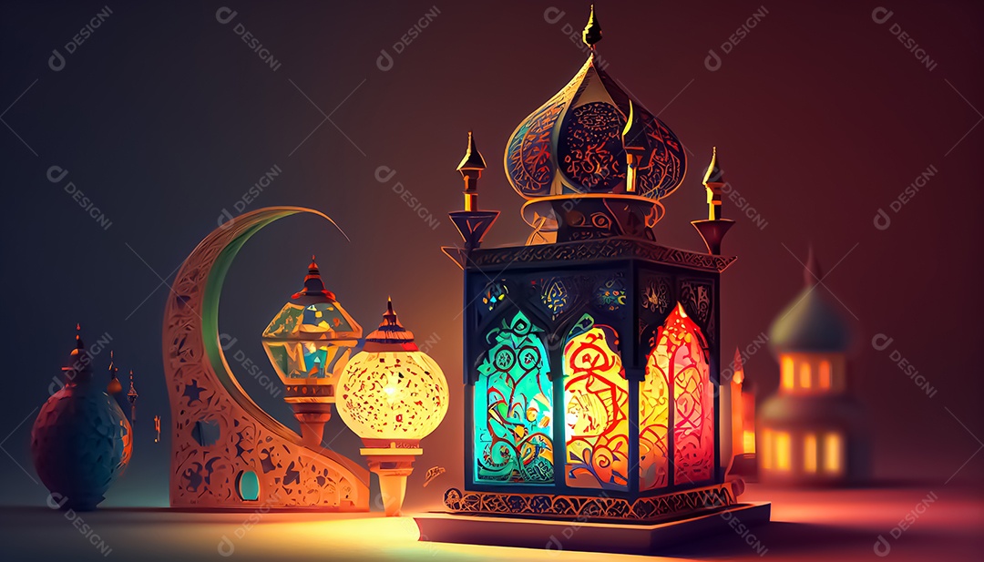 Ramadan Mubarak cartoon Ramadan o tempo sagrado para oração