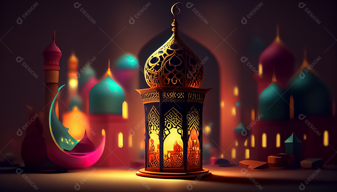 Ramadan Mubarak cartoon Ramadan o tempo sagrado para oração