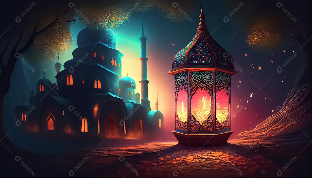 Ramadan Mubarak cartoon Ramadan o tempo sagrado para oração