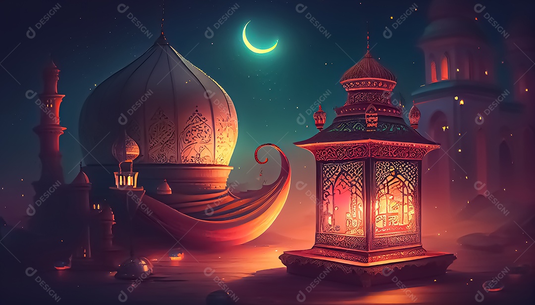 Ramadan Mubarak cartoon Ramadan o tempo sagrado para oração