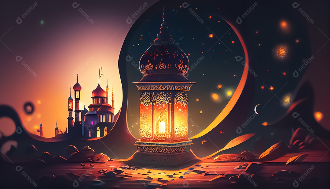 Ramadan Mubarak cartoon Ramadan o tempo sagrado para oração