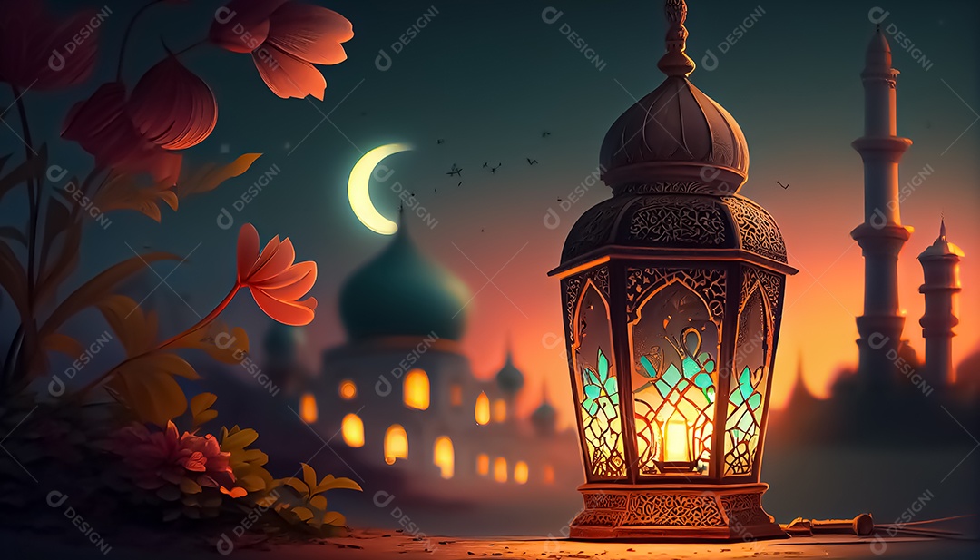 Ramadan Mubarak cartoon Ramadan o tempo sagrado para oração