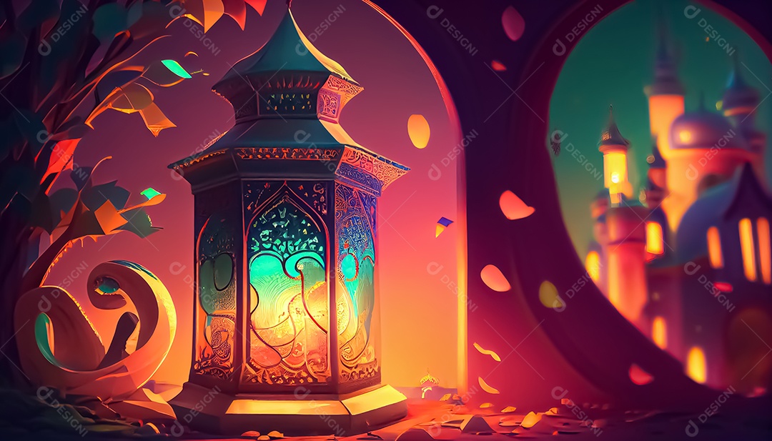 Ramadan Mubarak cartoon Ramadan o tempo sagrado para oração