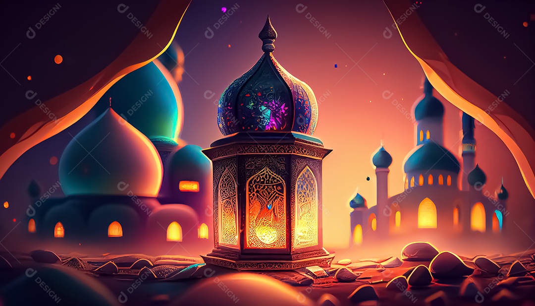 Ramadan Mubarak cartoon Ramadan o tempo sagrado para oração
