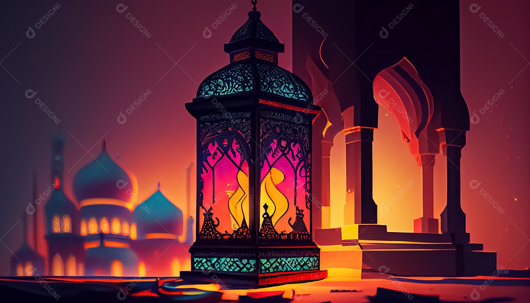 Ramadan Mubarak cartoon Ramadan o tempo sagrado para oração