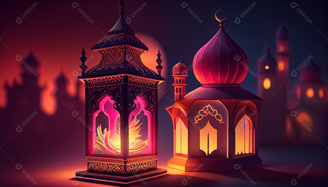 Ramadan Mubarak cartoon Ramadan o tempo sagrado para oração
