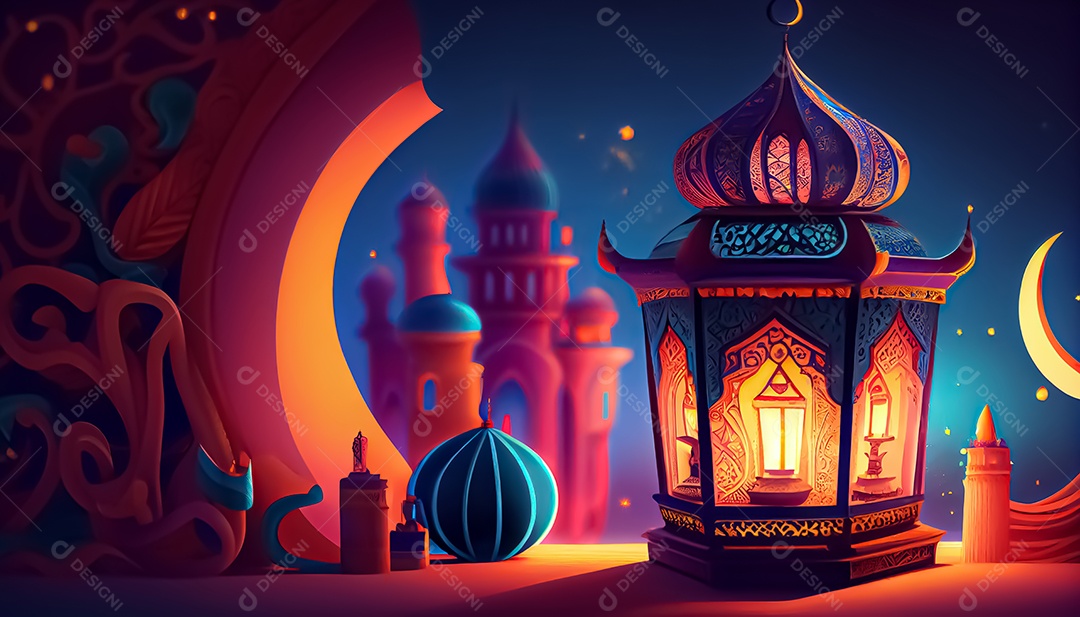Ramadan Mubarak cartoon Ramadan o tempo sagrado para oração