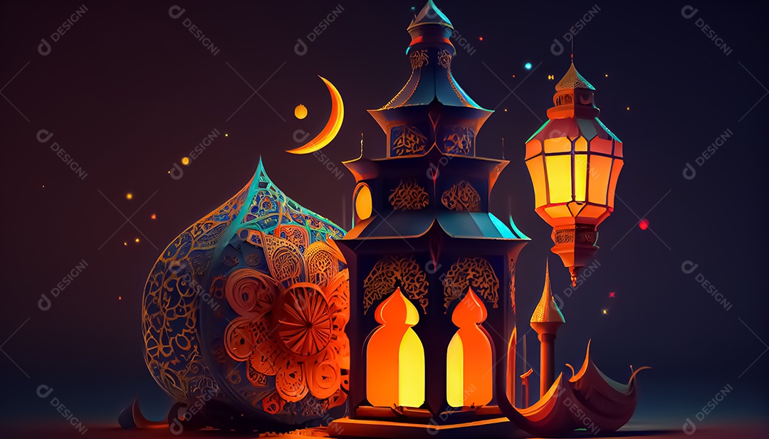 Ramadan Mubarak cartoon Ramadan o tempo sagrado para oração