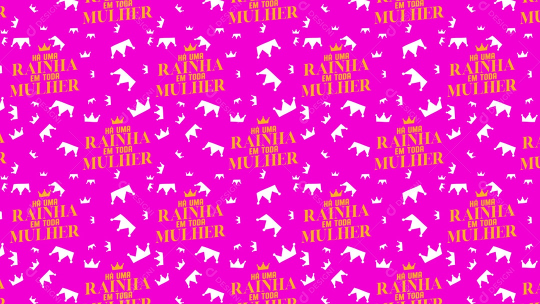 Pattern Padrões Geométricos Texto Há Uma Rainha Em Toda Mulher Em Fundo Rosa Vetor AI + PAT