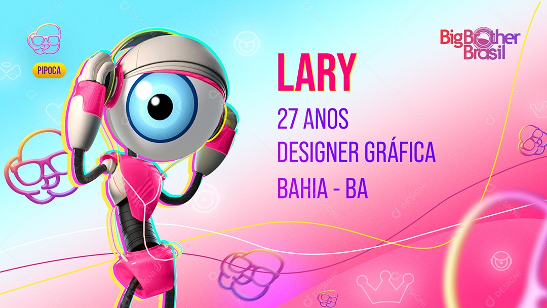 Banner Pipoca Big Brother Brasil Reality Show BBB Social Media PSD Editável