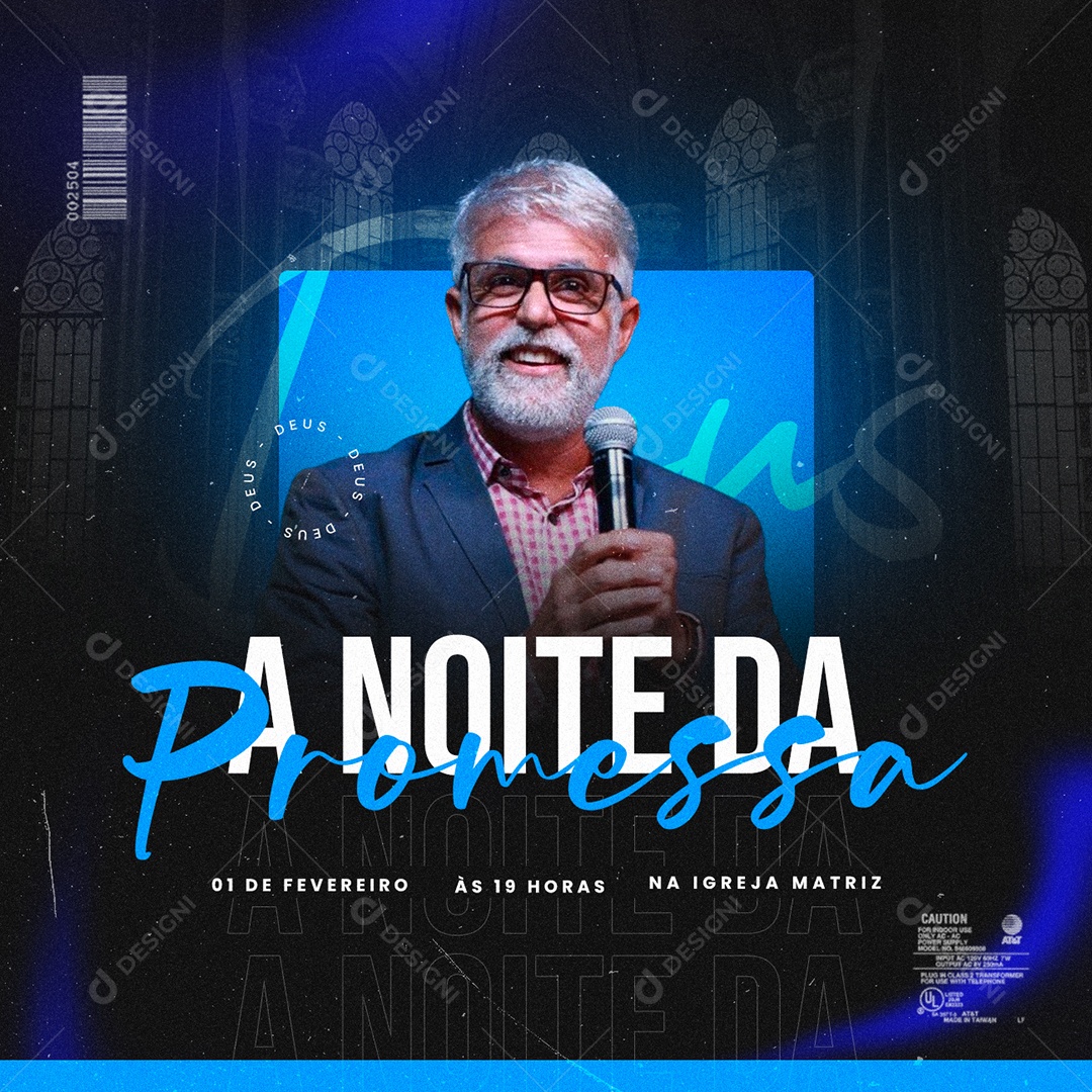 A Noite Da Promessa Igreja Flyer Gospel Social Media PSD Editável