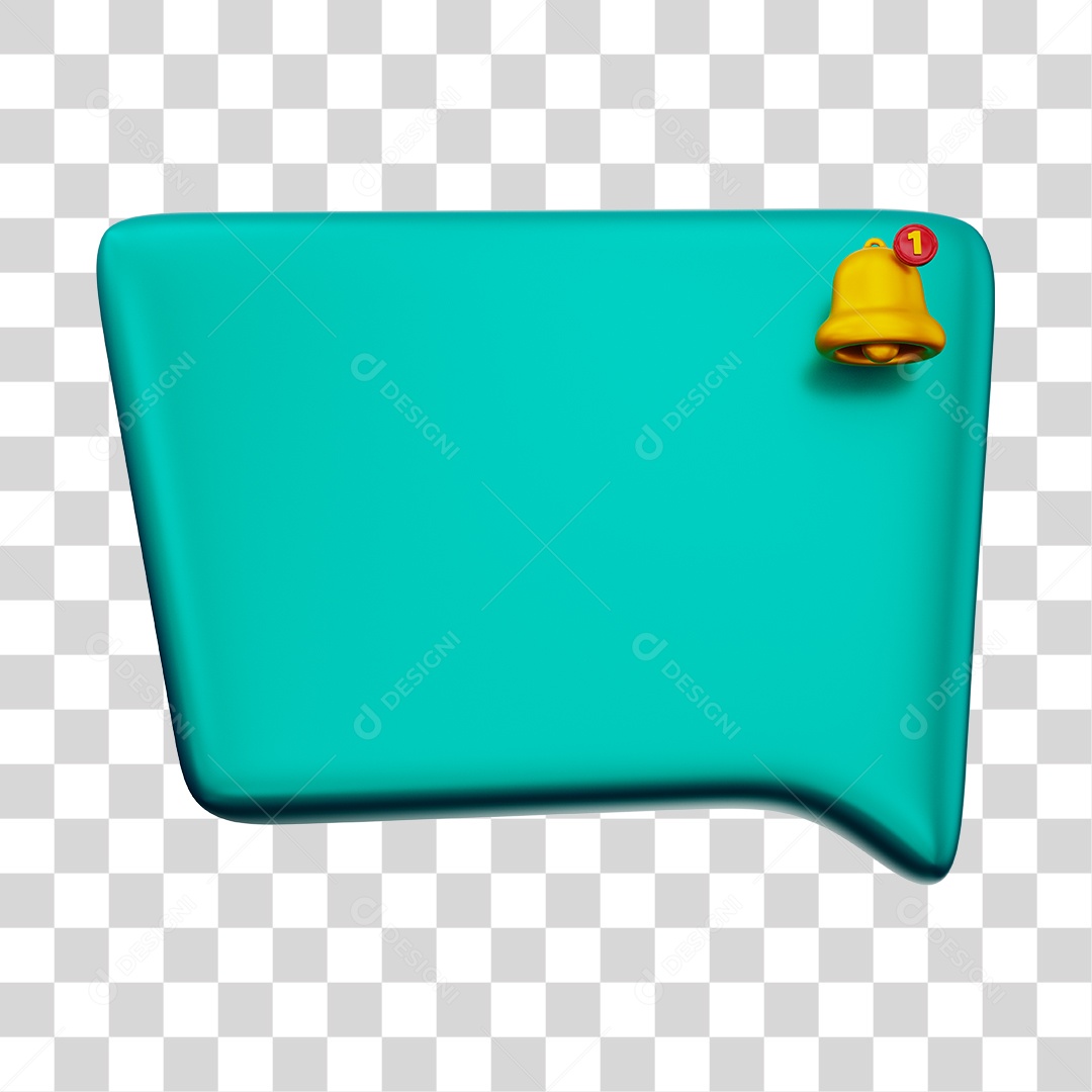 Caixa de Mensagem e Notificação Elemento 3D Azul Marinho PNG Transparente