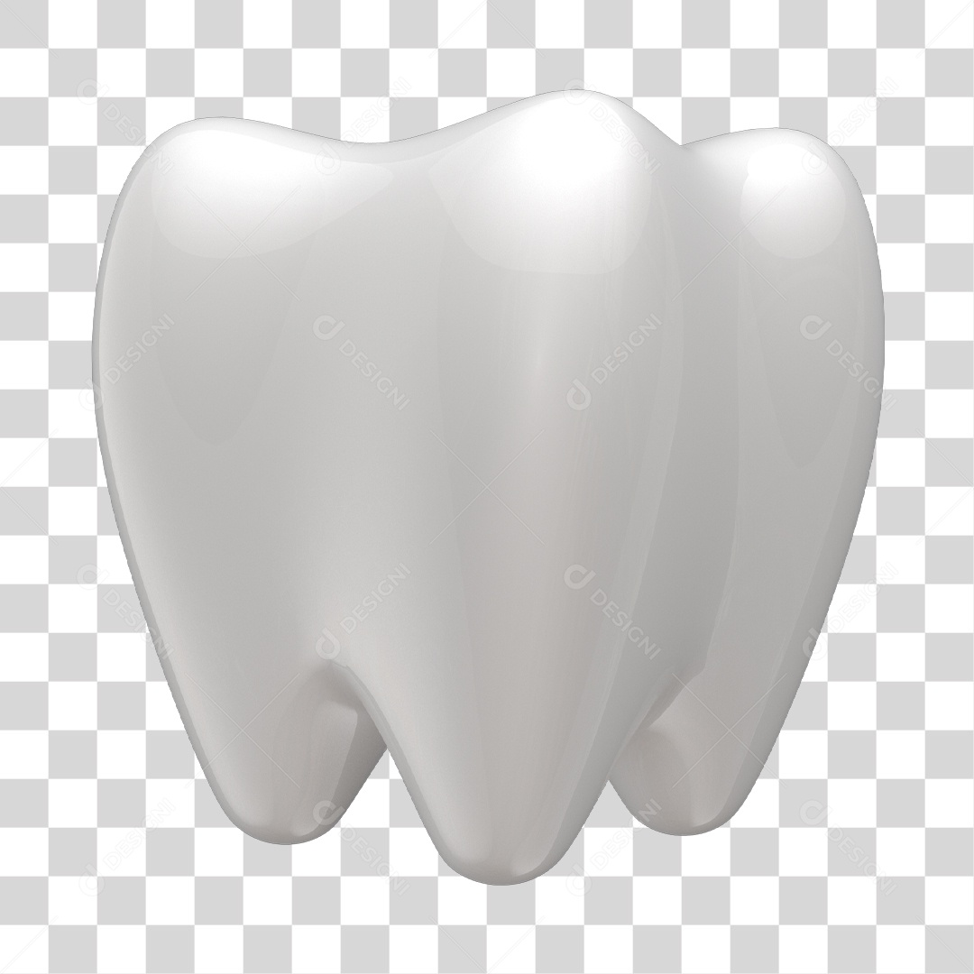 Dente Elemento 3D para Composição PNG Transparente