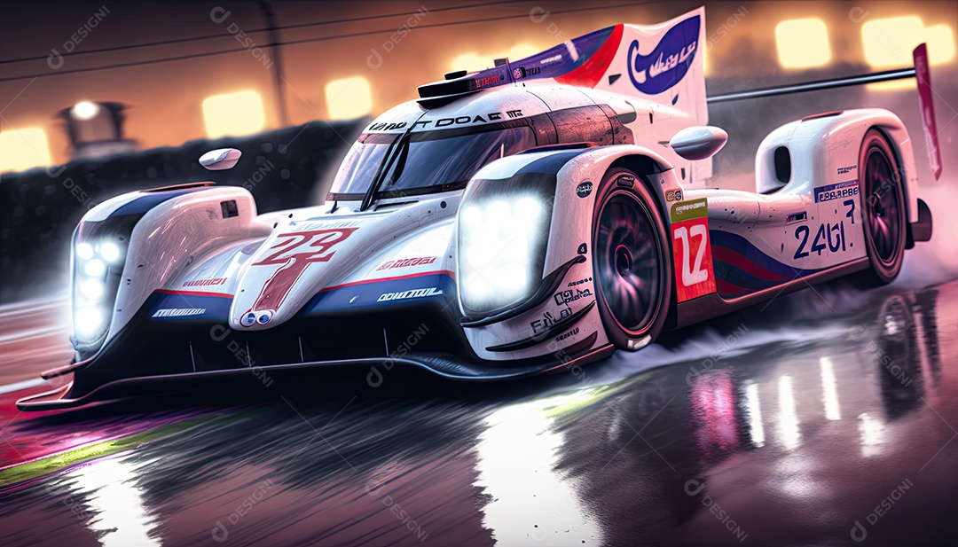 ilustração de carro de corrida