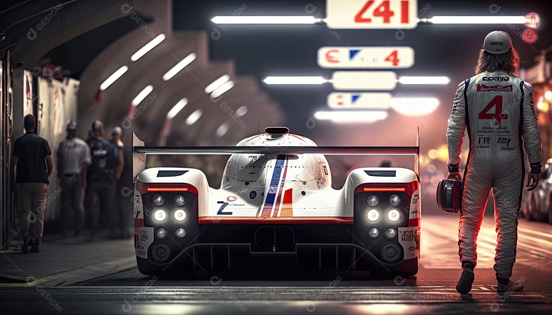 ilustração de carro de corrida