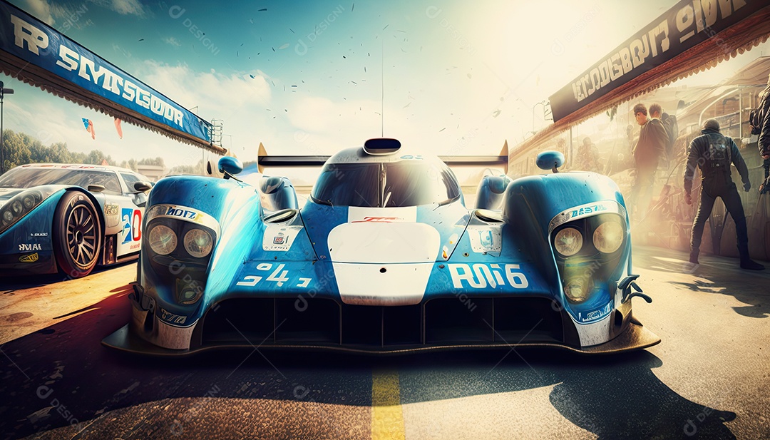 ilustração de carro de corrida