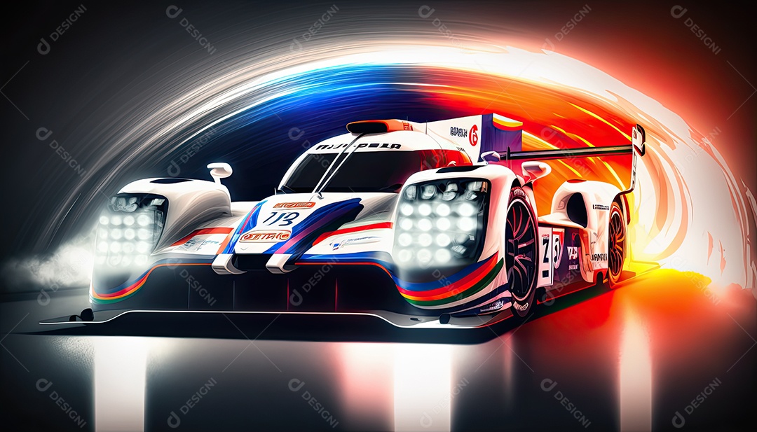 ilustração de carro de corrida