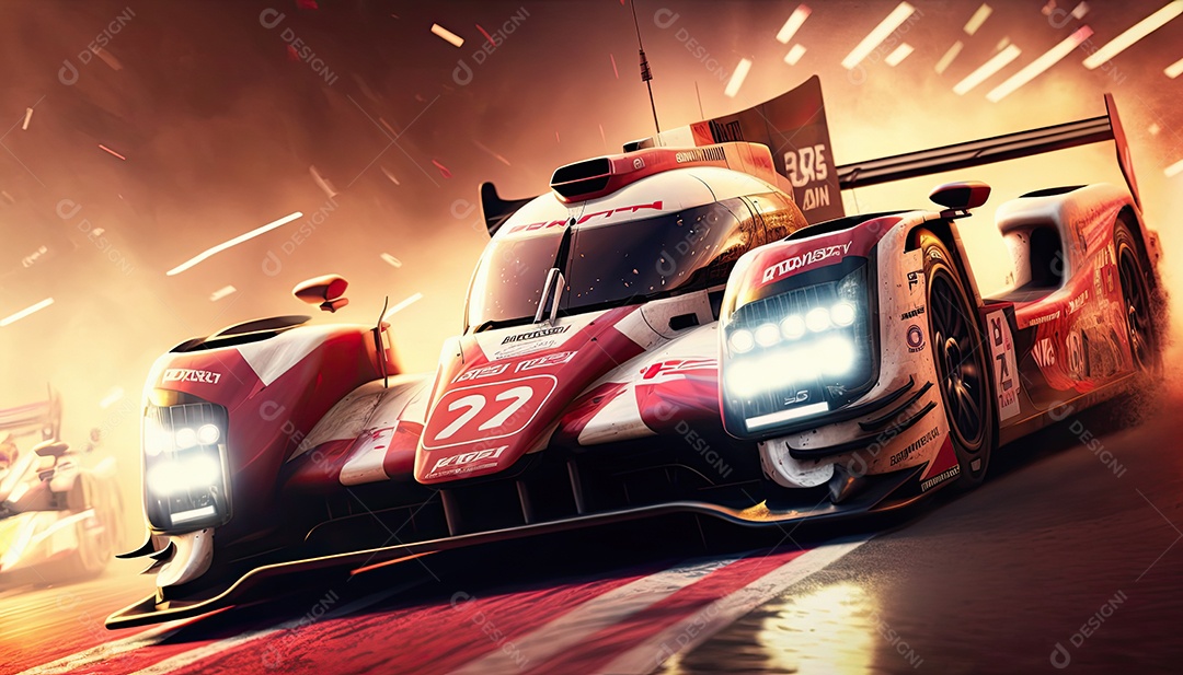 ilustração de carro de corrida