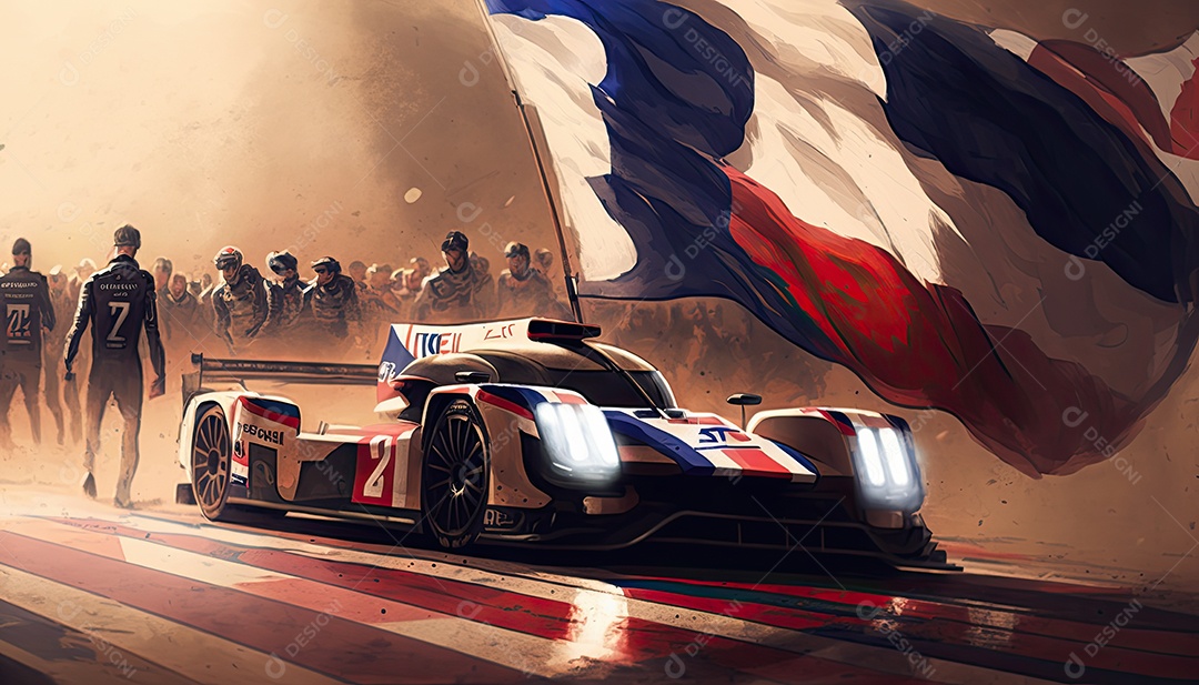 ilustração de carro de corrida