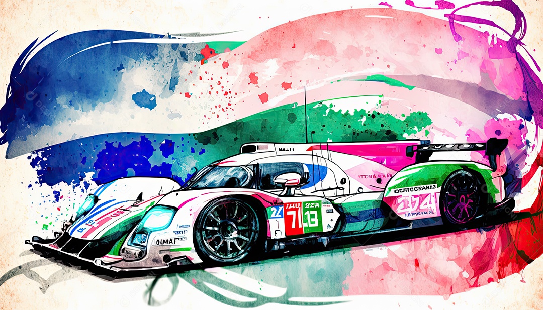 ilustração de carro de corrida