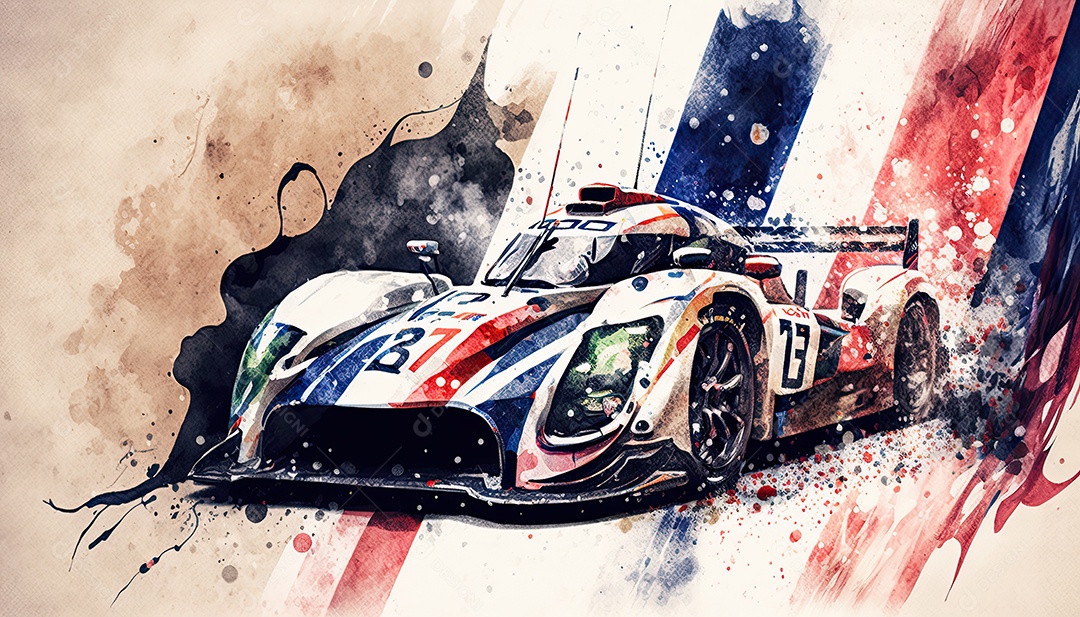 ilustração de carro de corrida