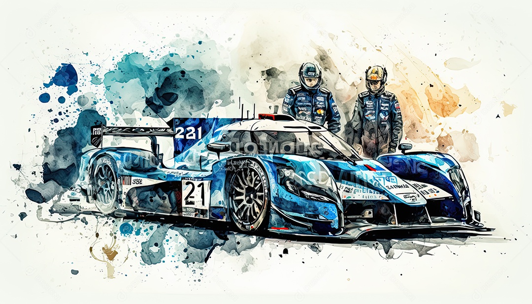 ilustração de carro de corrida