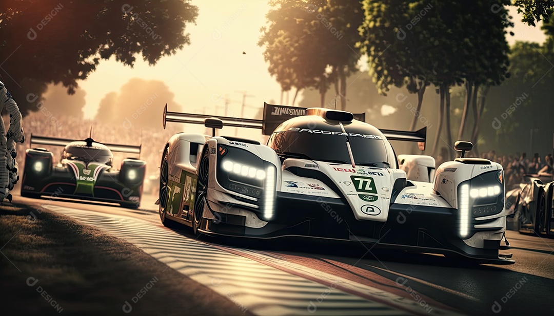 ilustração de carro de corrida