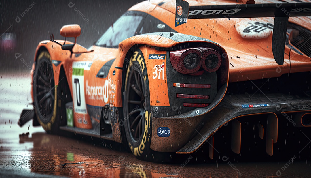 ilustração de carro de corrida