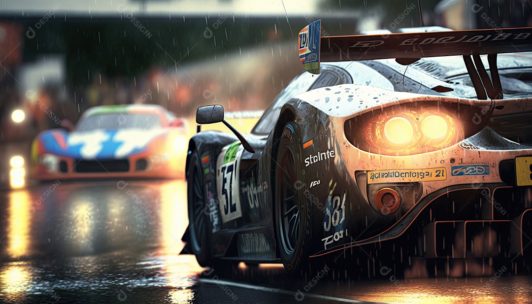 ilustração de carro de corrida