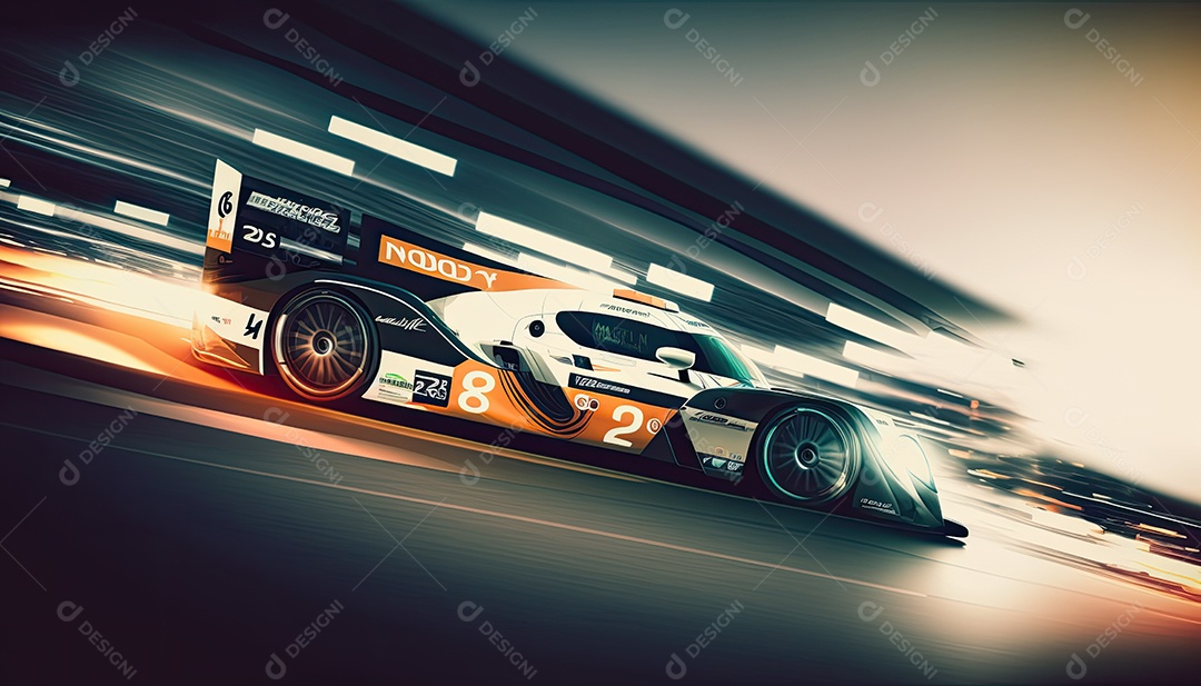 ilustração de carro de corrida