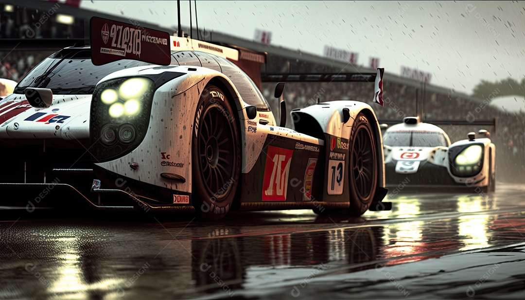 ilustração de carro de corrida